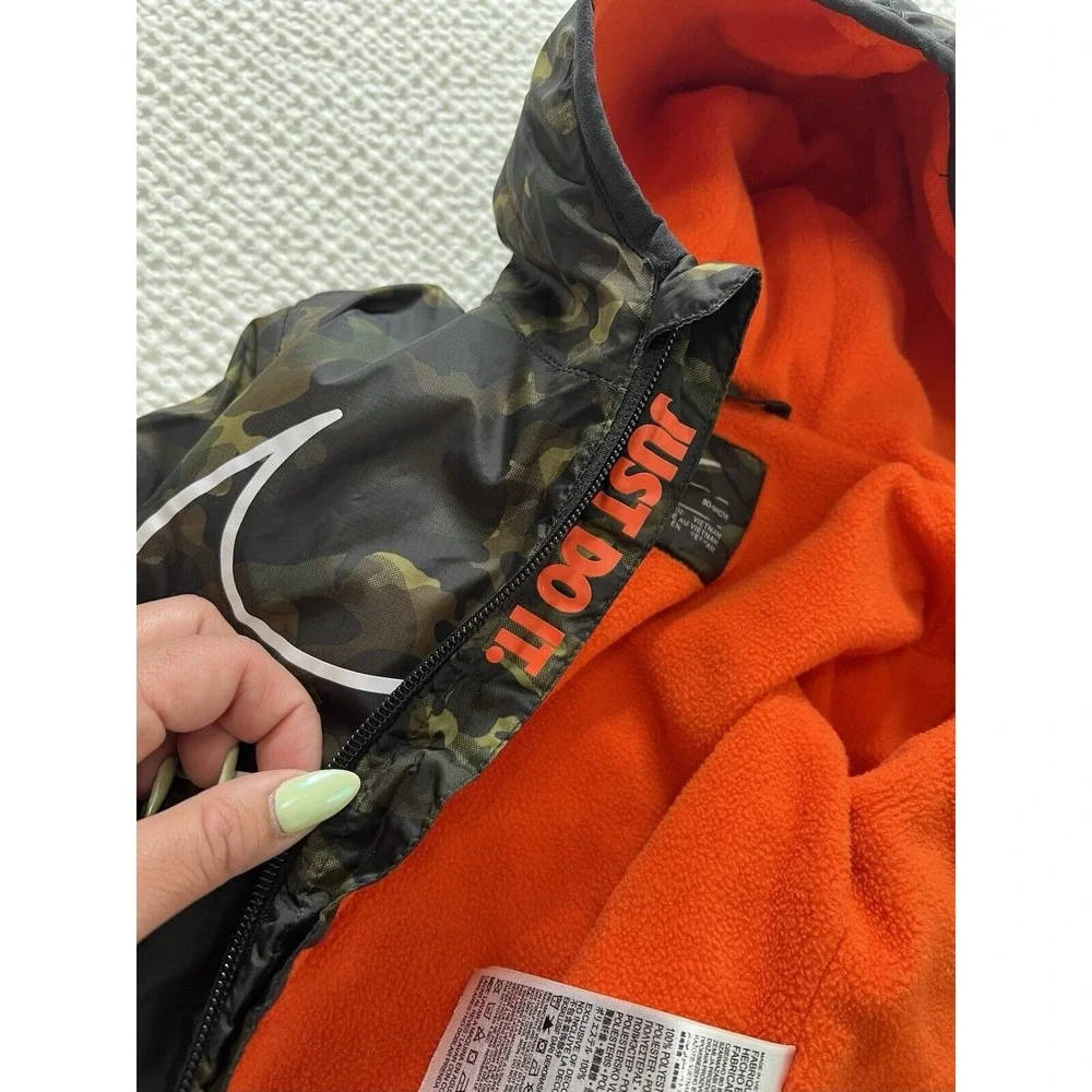 Nike Toddler/Boy's Fleece Lined Camo‎ Hooded Water Repellent Full Zip Jacket 18M
